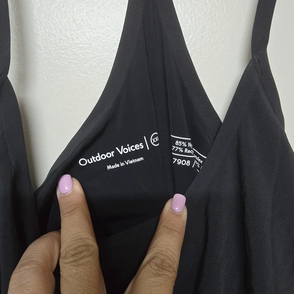 Outdoor‎ Voices The Exercise Dress Shorts Skort Racerback Black Sz XXL Outdoors - Picture 3 of 8